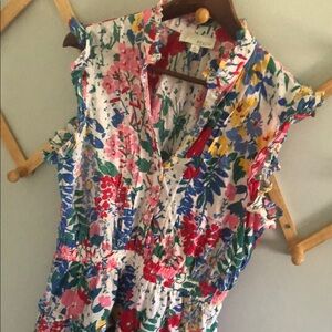 Pinch Floral Sleeveless Dress, L